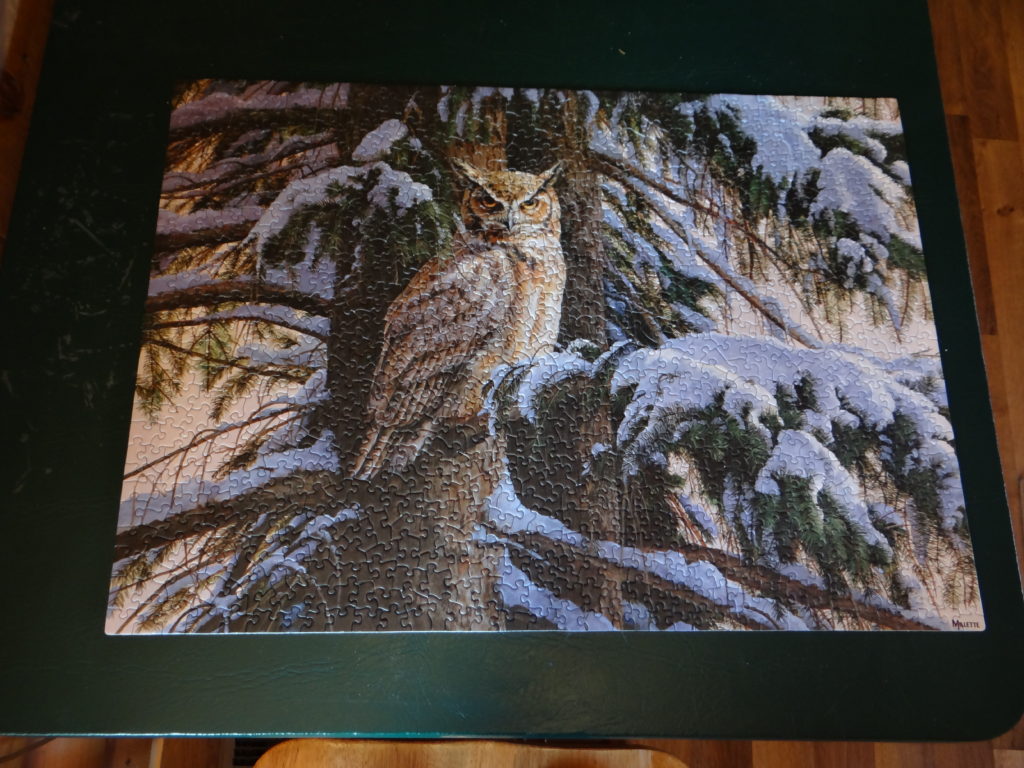 completed owl puzzle